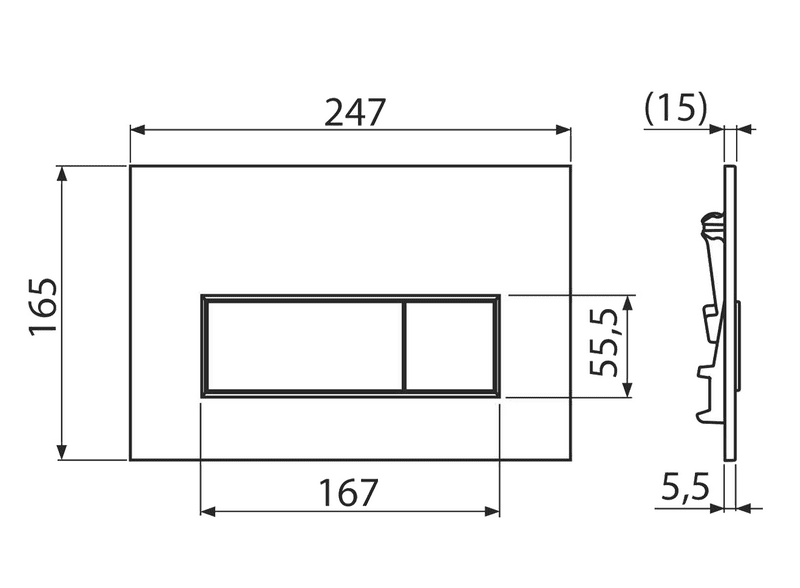 Комплект инсталляции Alca AM101/1120 Sádromodul с унитазом Creavit Free и кнопкой Alca M578 (чёрная/матовая), FE322-11CB00E-0000+KC0903.02.0000E+ сет(AM101/1120+M578) — изображение 4