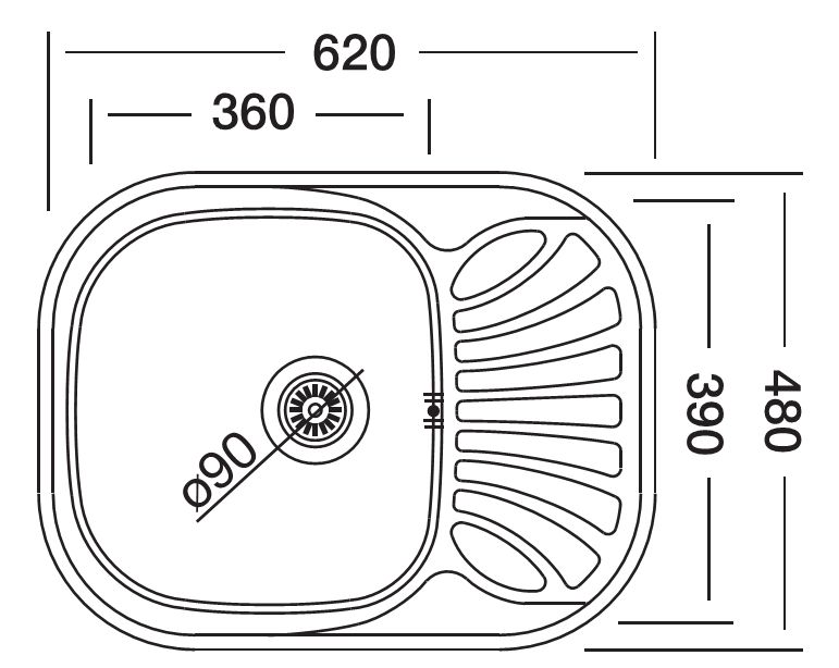 Кухонная мойка Kromevye EC 305 D — изображение 3