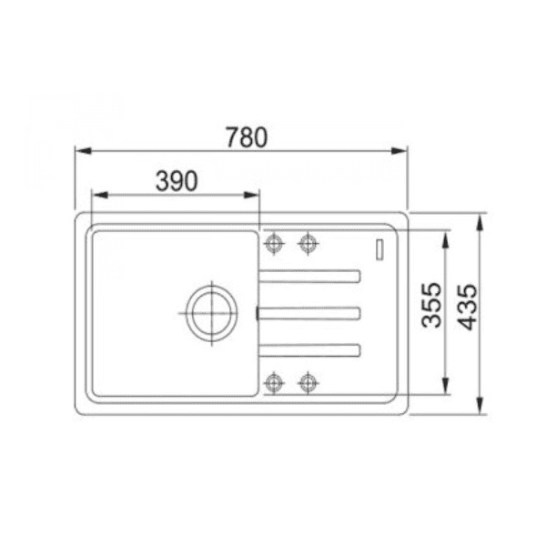 Кухонная мойка Franke Malta BSG 611-78 (бежевый) (780 x 435 мм), 114.0391.204 — изображение 2
