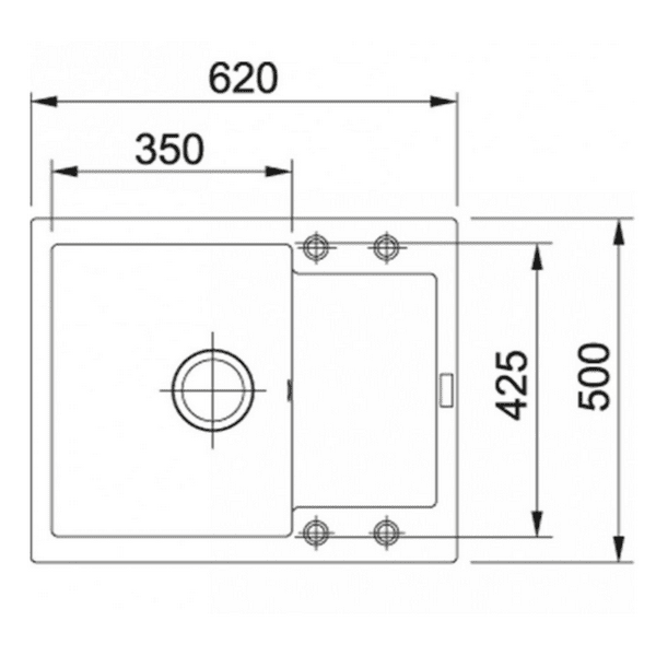 Кухонная мойка Franke Maris MRG 611С (белый) (620 x 500 мм), 114.0198.366 — изображение 2