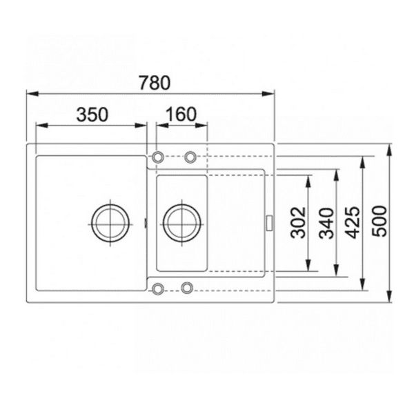 Кухонная мойка Franke Maris MRG 651-78 (белый) (780 x 500 мм), 114.0198.336 — изображение 3