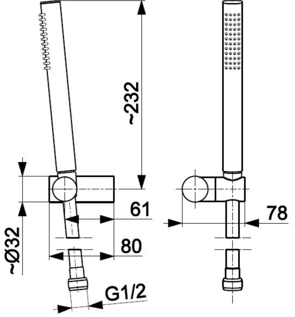 Душевой набор с точечным держателем KFA Armatura MOZA 841-225-00 — изображение 2