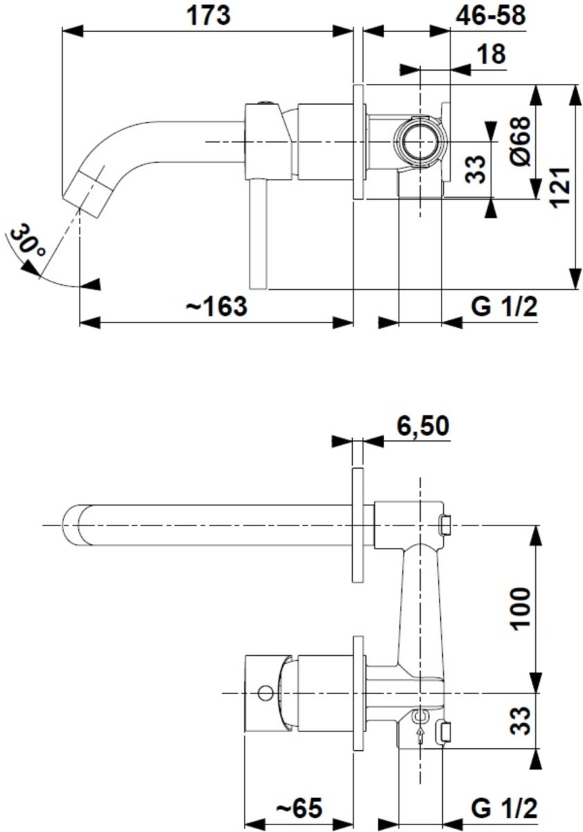 Смеситель скрытого монтажа для умывальника KFA Armatura MOZA 5039-810-31 — изображение 6
