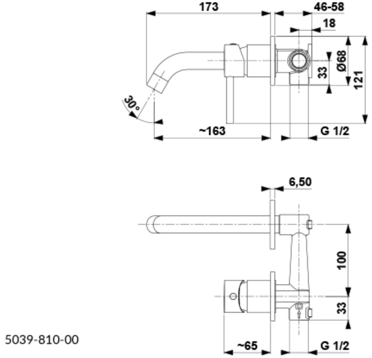 Смеситель скрытого монтажа для умывальника KFA Armatura MOZA 5039-810-81 — изображение 4