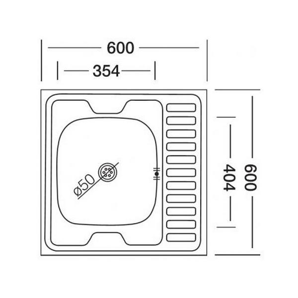 Кухонная мойка Kromevye N 209 чаша слева — изображение 3