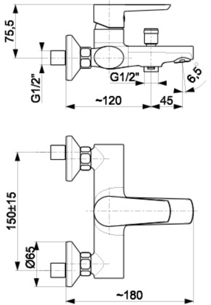 Смеситель для ванны KFA Armatura NARVA 5224-010-81 — изображение 2