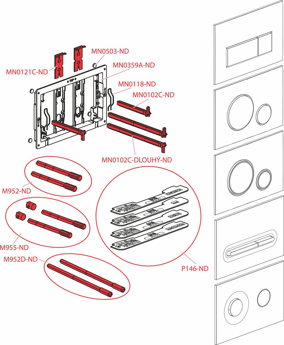 Комплект инсталляции Alca AM101/1120 Sádromodul с унитазом Niagara Atrio NG-9303 и кнопкой Alca M571 (хром/глянец), NG-9303+(AM101/1120+M571) — изображение 10