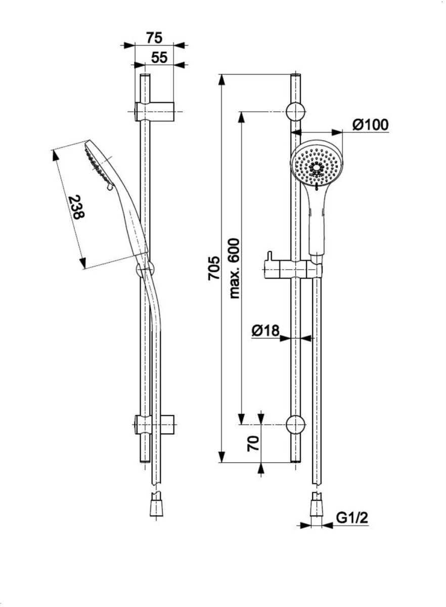 Душевая стойка KFA Armatura MORRIS 841-337-00 — изображение 2