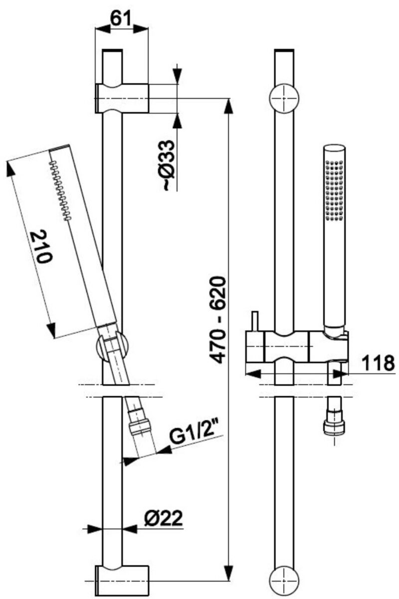 Душевая стойка KFA Armatura MOZA 841-363-31 — изображение 2