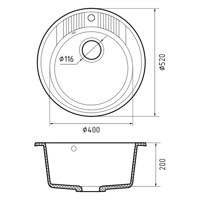 Кухонная мойка GranFest GF - R520 серый — изображение 3