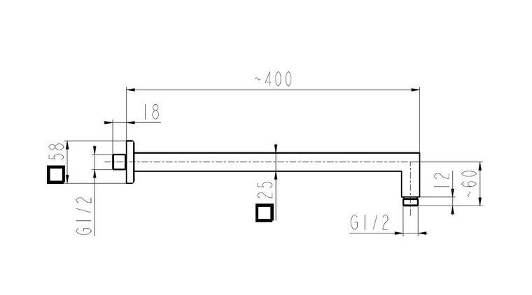 Верхний излив, держатель тропической лейки KFA Armatura 835-072-00 — изображение 3