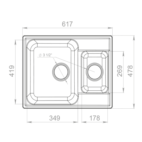 Кухонная мойка GranFest QUARZ Z-09 серый — изображение 3