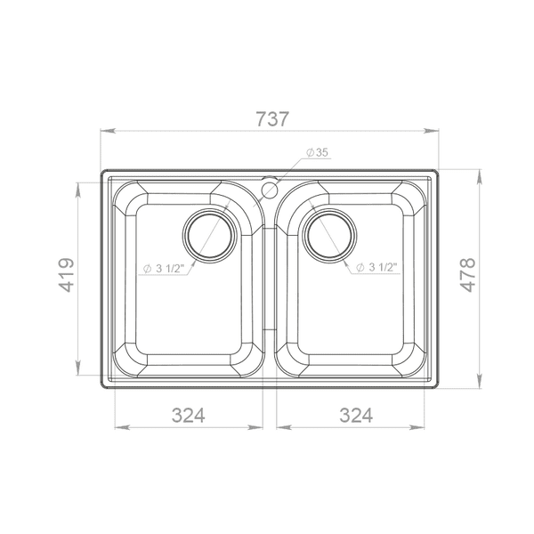 Кухонная мойка GranFest QUARZ Z-15 терракот — изображение 3