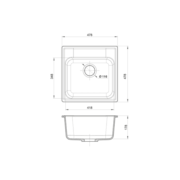Кухонная мойка GranFest QUARZ GF-Z48 белый — изображение 3