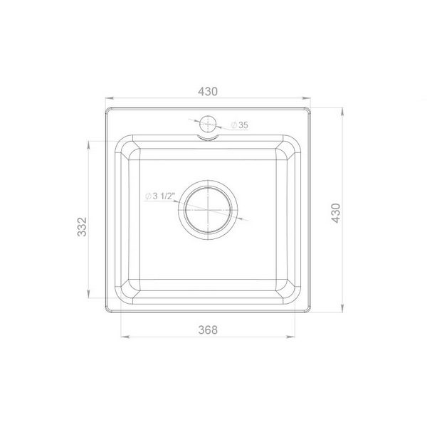 Кухонная мойка GranFest SMART 430 песочный — изображение 3