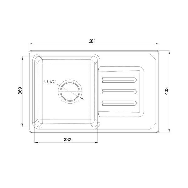 Кухонная мойка GranFest SMART 680 белый — изображение 3