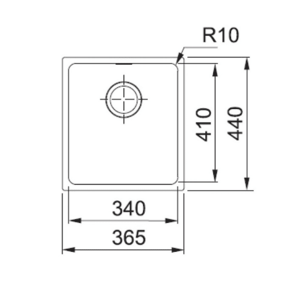 Кухонная мойка Franke Sirius SID 110-34 (сахара) (365 x 440 мм), 125.0443.351 — изображение 2