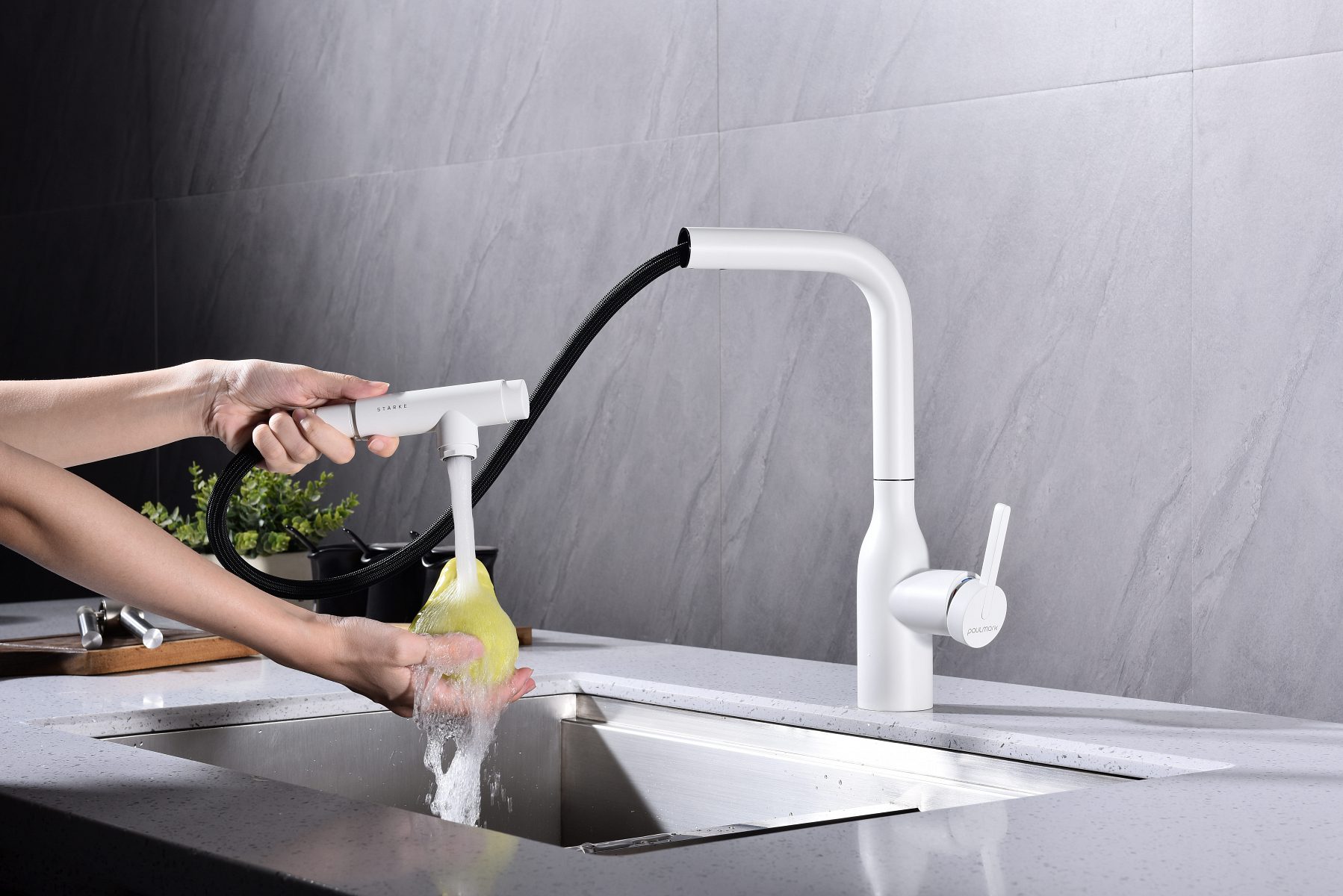 Смеситель для кухни под фильтр PAULMARK VIPER, белый матовый, Vi213105-431 — изображение 3