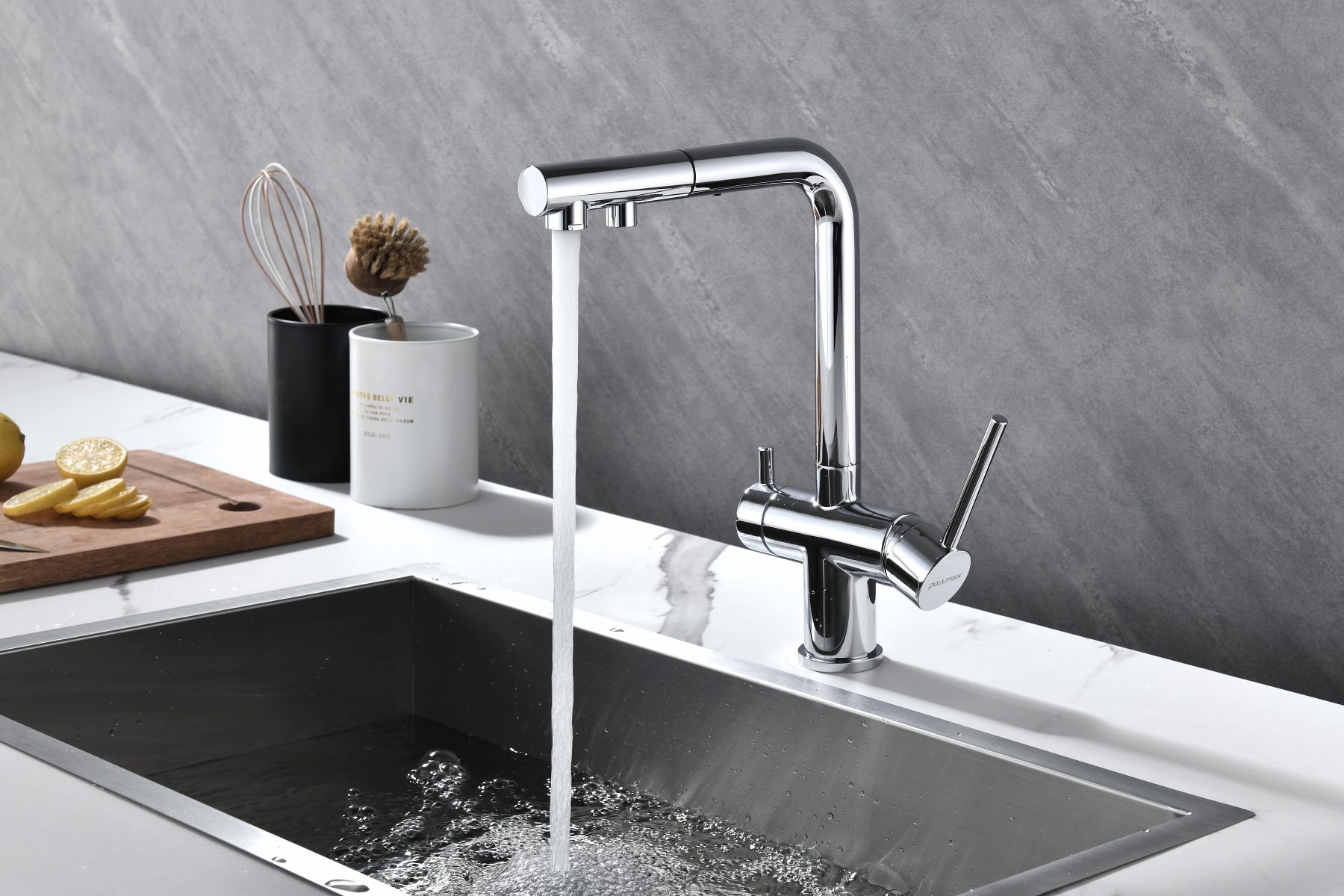 Смеситель для кухни под фильтр PAULMARK SERPENTINE, хром, Se213222-CR — изображение 6