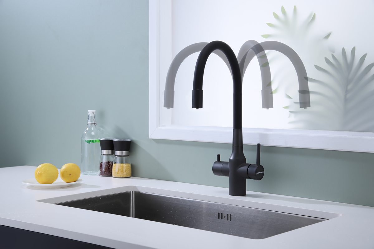 Смеситель для кухни под фильтр PAULMARK SALIX, антрацит, Sa213419-AN — изображение 5
