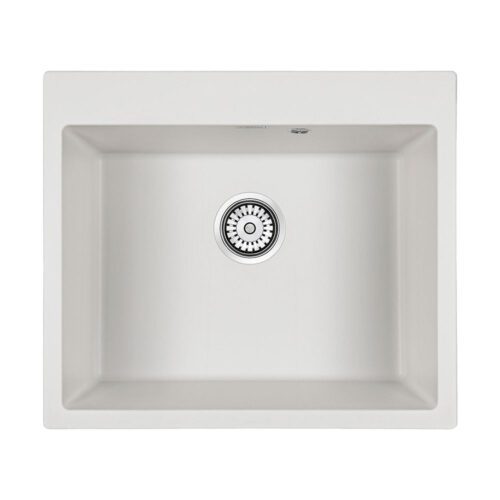 Кухонная мойка PAULMARK KANTE 60, PM106052-WH, белый, 600х520 мм