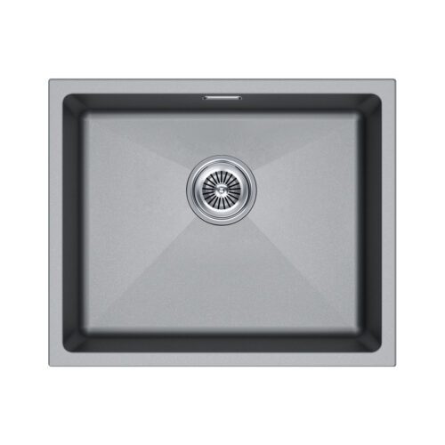 Кухонная мойка PAULMARK LUMI 55UNI, LU55-GRM, серый металлик, 555х460