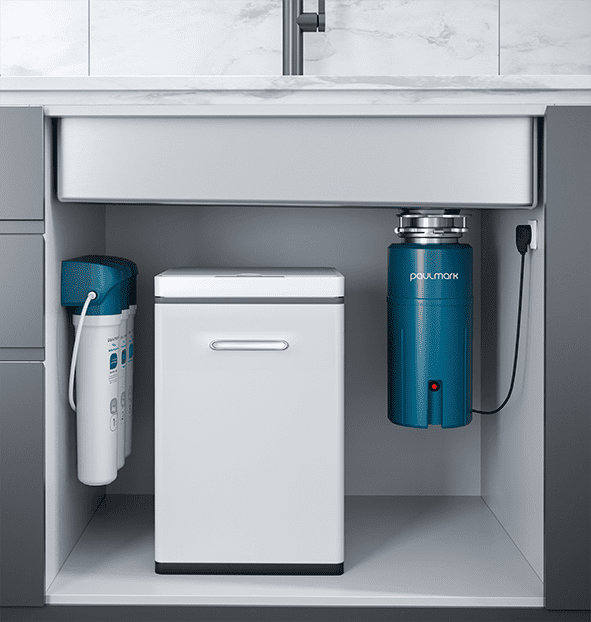 Кухонная мойка PAULMARK NEXT-SKEW 54 UNI, PM885444-MG, матовый серый, 540х440мм — изображение 3