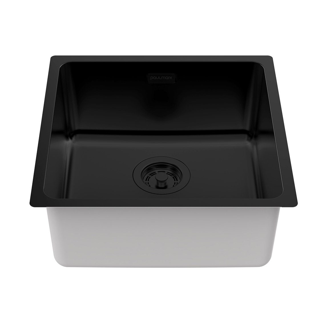 Кухонная мойка PAULMARK YUNI 44 UNI, YU44-MBN, матовый черный, 440х440мм — изображение 2