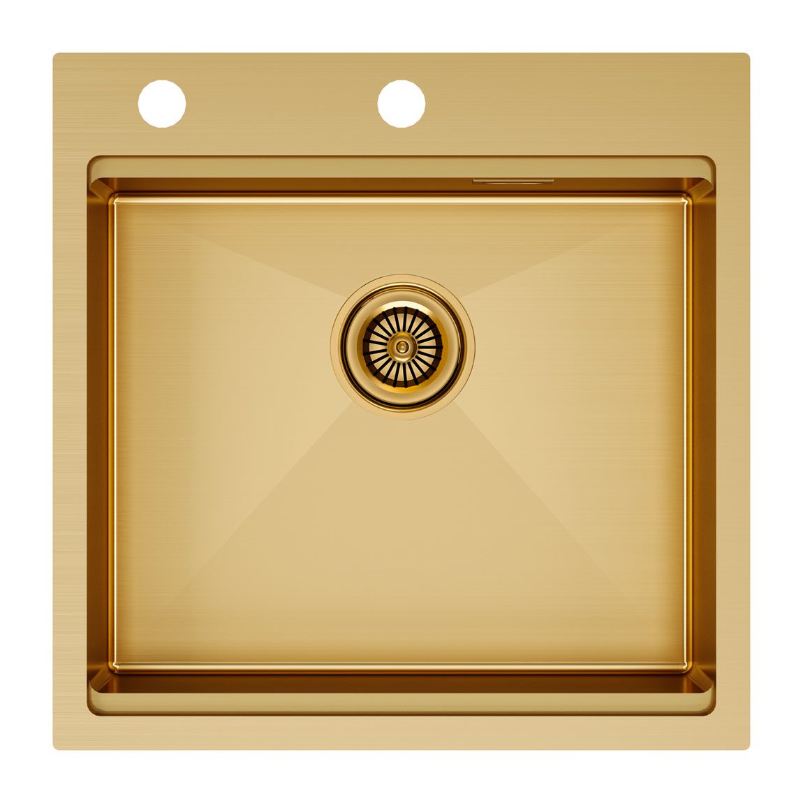 Кухонная мойка PAULMARK KRONER-PRO 51, PM705151-BG, брашированное золото, 510х510мм