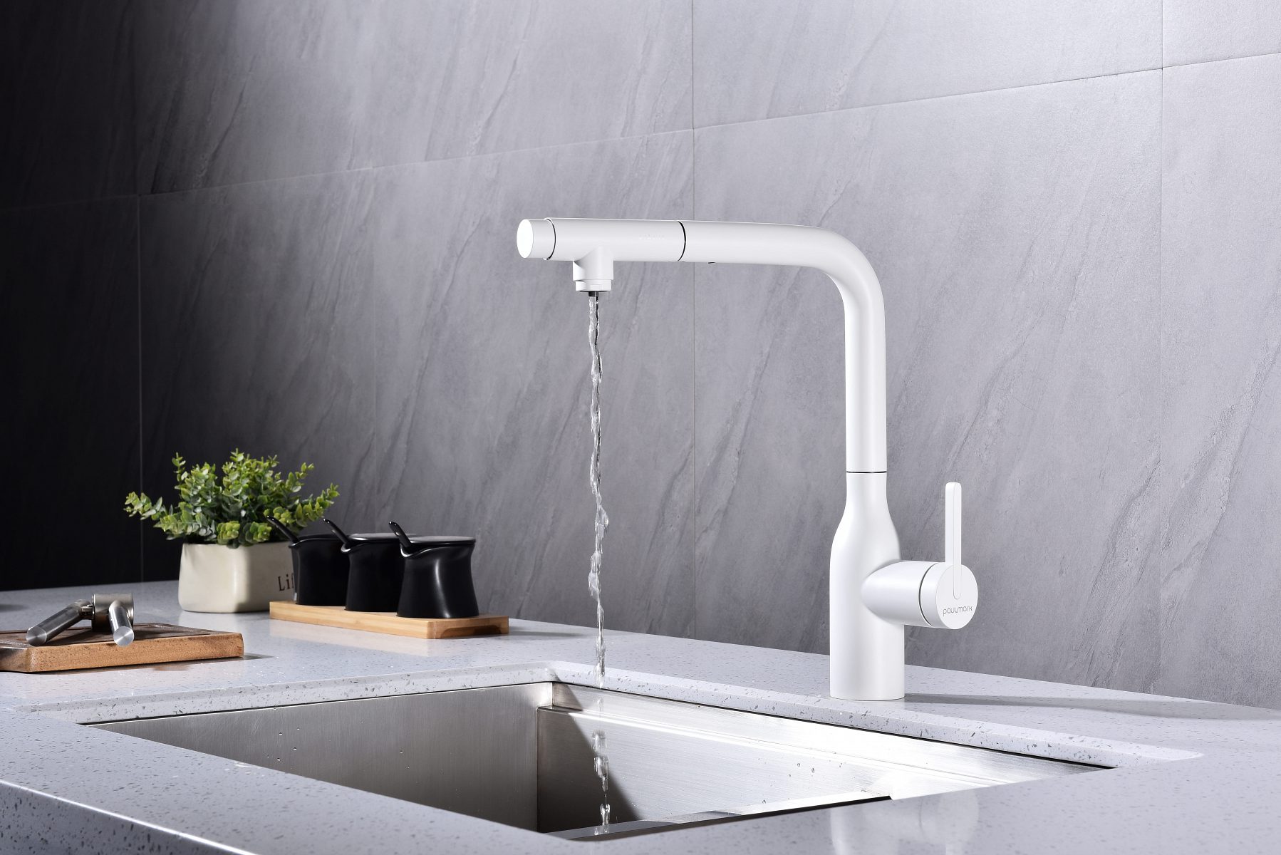 Смеситель для кухни под фильтр PAULMARK VIPER, белый матовый, Vi213105-431 — изображение 5
