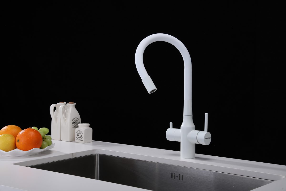 Смеситель для кухни под фильтр PAULMARK SALIX, белый матовый, Sa213419-431 — изображение 5