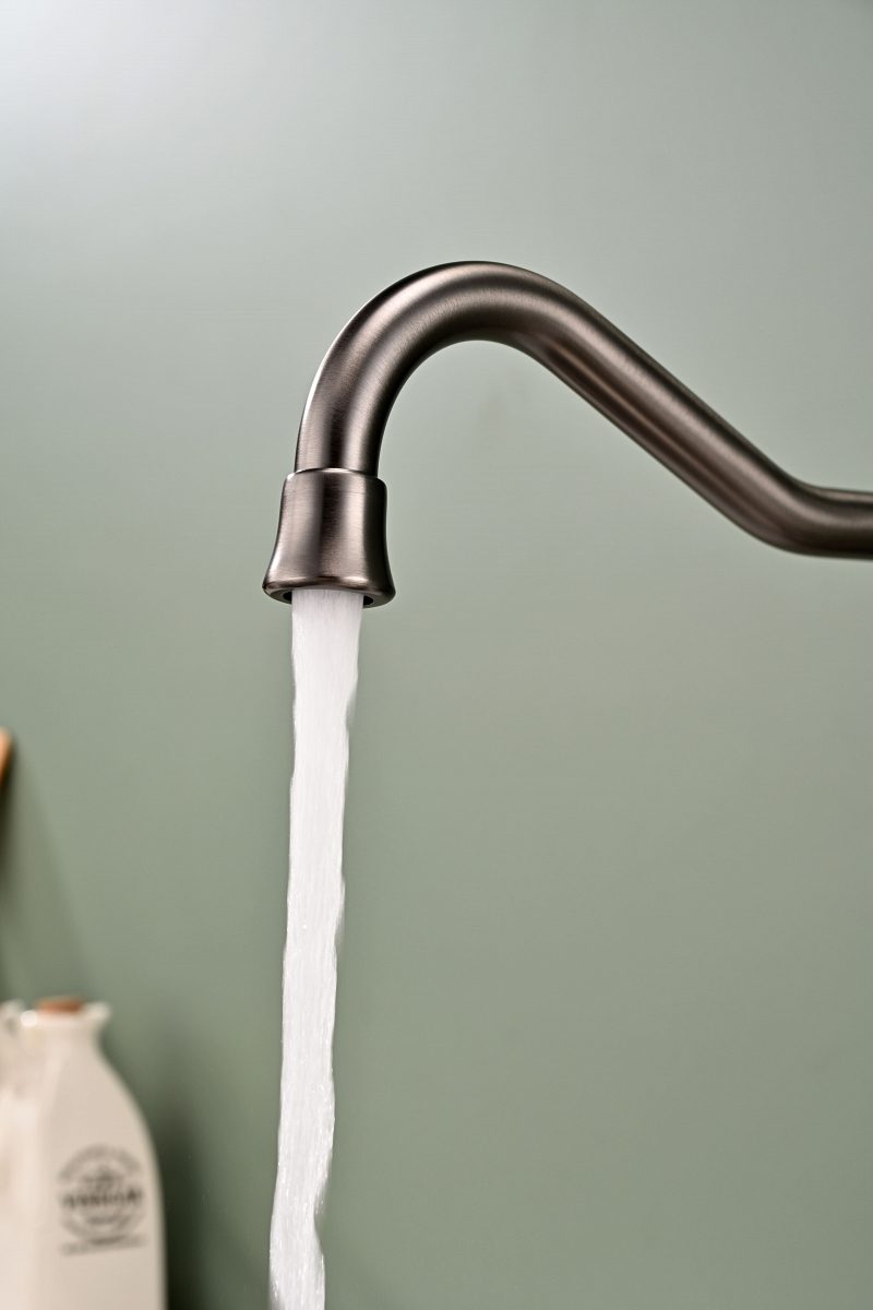 Смеситель для кухни под фильтр PAULMARK RETRO, вороненая сталь, Re213226-GM — изображение 4