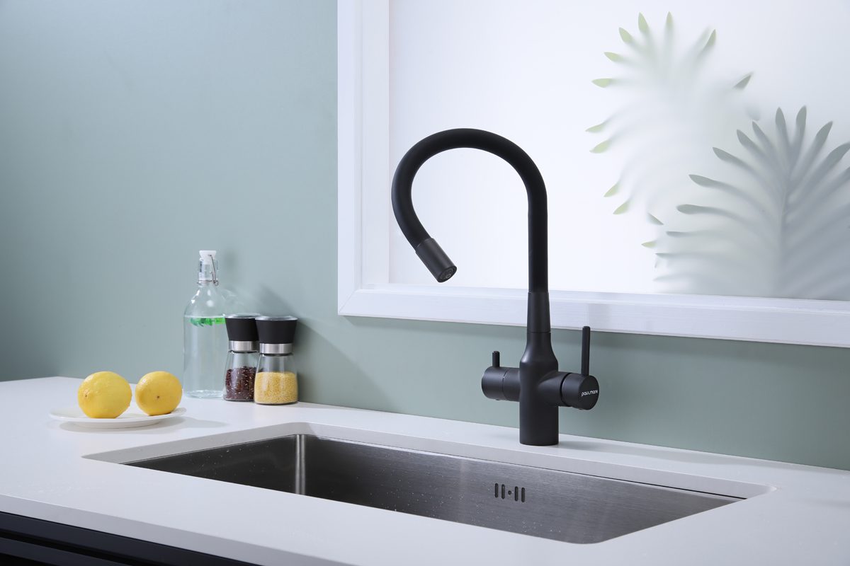 Смеситель для кухни под фильтр PAULMARK SALIX, антрацит, Sa213419-AN — изображение 4