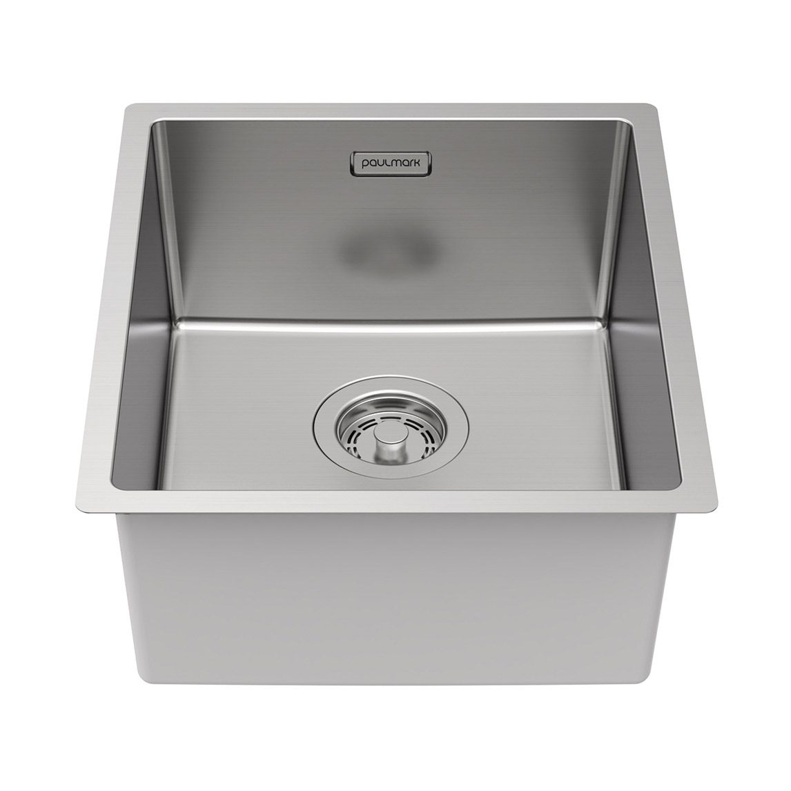 Кухонная мойка PAULMARK YUNI 39 UNI, YU39-BS, брашированная сталь, 390х440мм — изображение 2