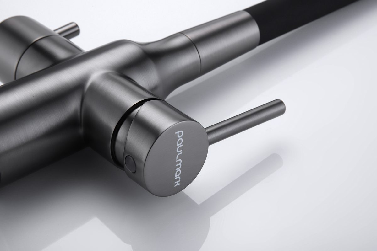 Смеситель для кухни под фильтр PAULMARK SALIX, вороненая сталь, Sa213419-GM — изображение 9