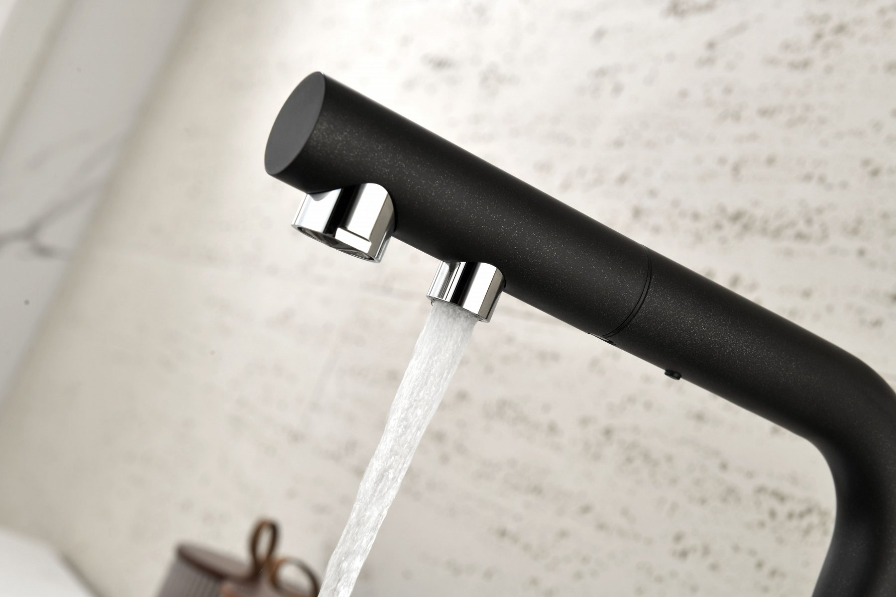 Смеситель для кухни под фильтр PAULMARK SERPENTINE, черный металлик, Se213222-418 — изображение 2