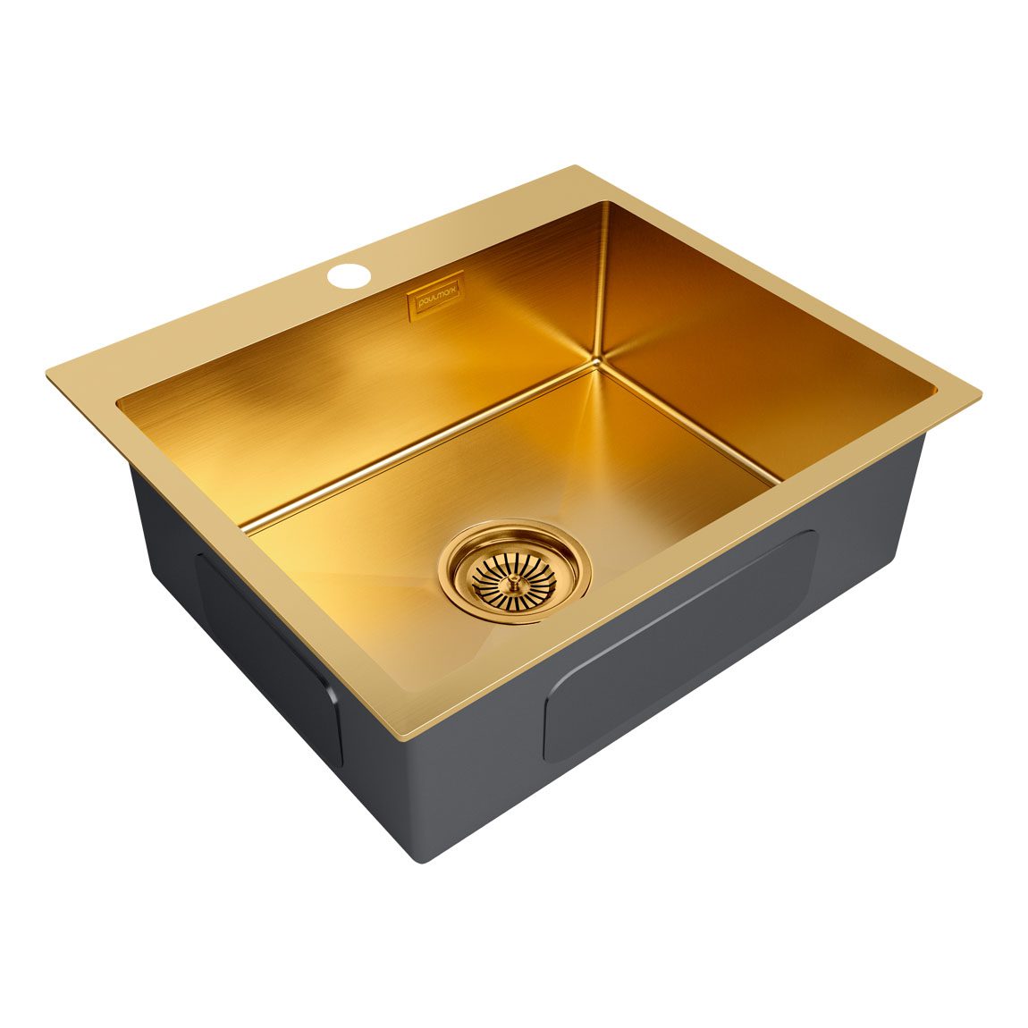 Кухонная мойка PAULMARK KRONER 59, PM215951-BG, брашированное золото, 590х510мм — изображение 2