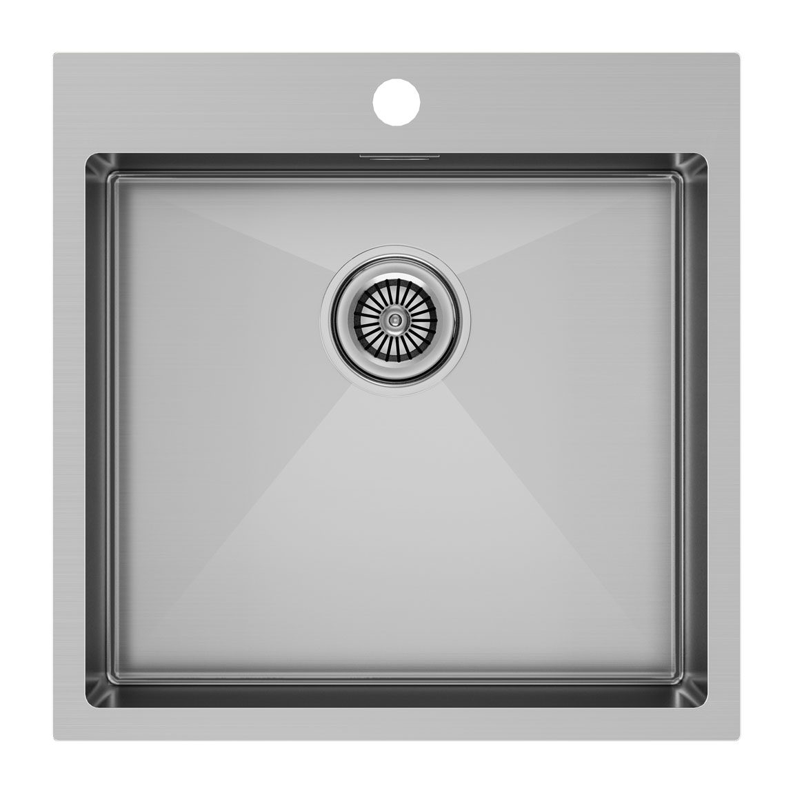 Кухонная мойка PAULMARK KRONER 51, PM215151-BS, брашированная сталь, 510х510мм