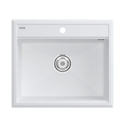 Кухонная мойка PAULMARK STEPIA 60, PM115951-WH, белый, 590х510 мм