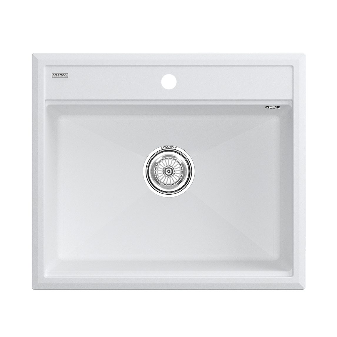 Кухонная мойка PAULMARK STEPIA 60, PM115951-WH, белый, 590х510 мм