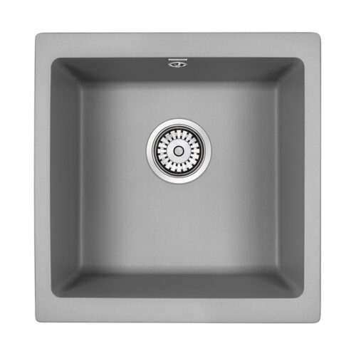 Кухонная мойка PAULMARK GERA 50, PM104546-GRM, серый металлик, 450х460 мм