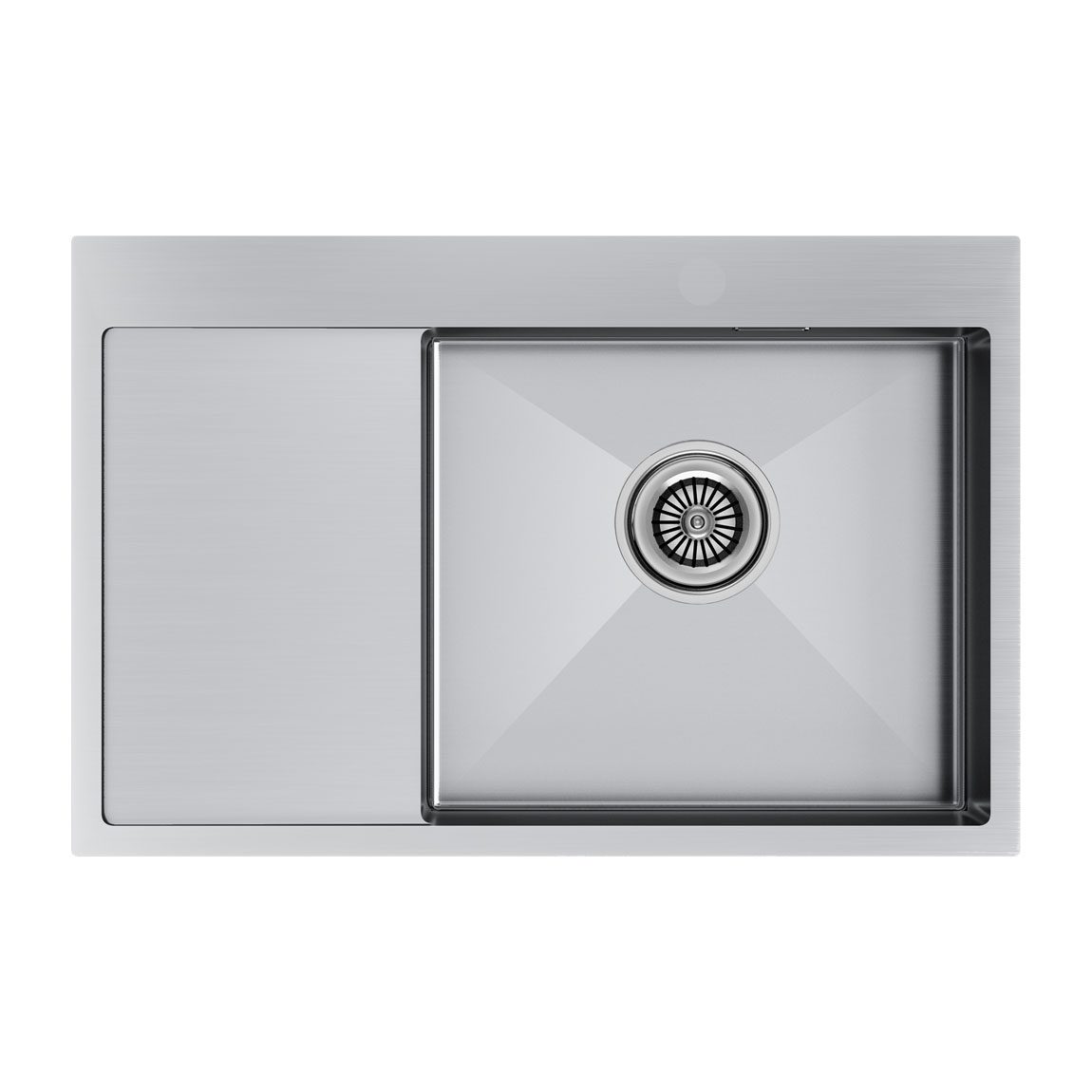 Кухонная мойка PAULMARK KRONER 78F, PM217851-BSR, брашированная сталь, правая, 780х510мм