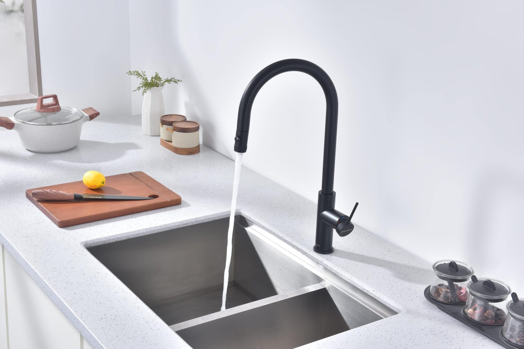 Смеситель для кухни под фильтр PAULMARK GALANT, антрацит, Ga213077-AN — изображение 3