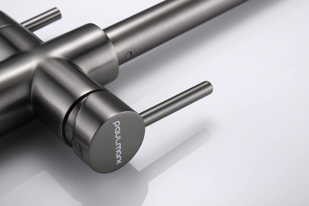 Смеситель для кухни под фильтр PAULMARK LANGE, вороненая сталь, La214212-GM — изображение 11