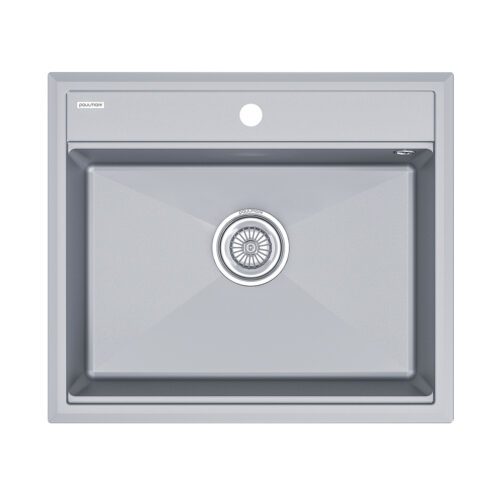 Кухонная мойка PAULMARK STEPIA 60, PM115951-GRM, серый металлик, 590х510 мм
