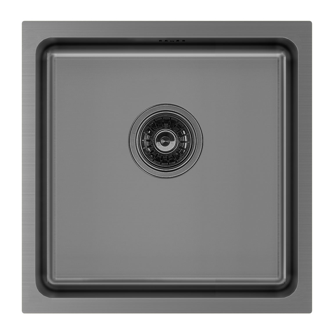 Кухонная мойка PAULMARK VISTA 44, PM304444-GM, вороненая сталь, 440х440мм