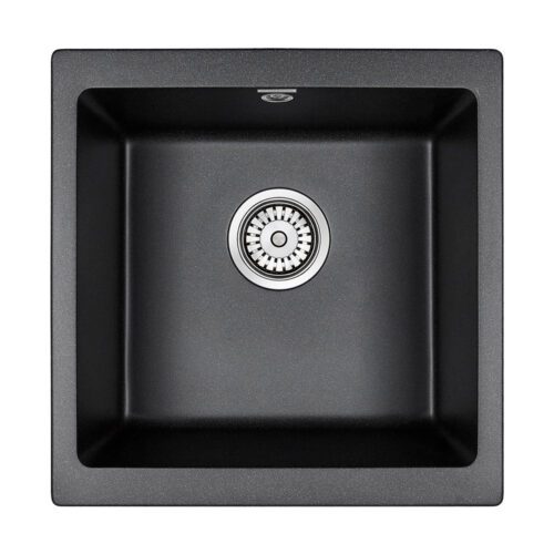 Кухонная мойка PAULMARK GERA 50, PM104546-BLM, черный металлик, 450х460 мм