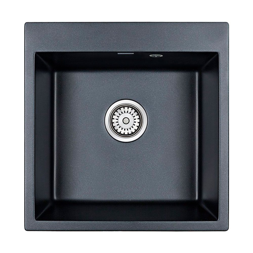 Кухонная мойка PAULMARK KANTE 50, PM105152-BLM, черный металлик, 510х520