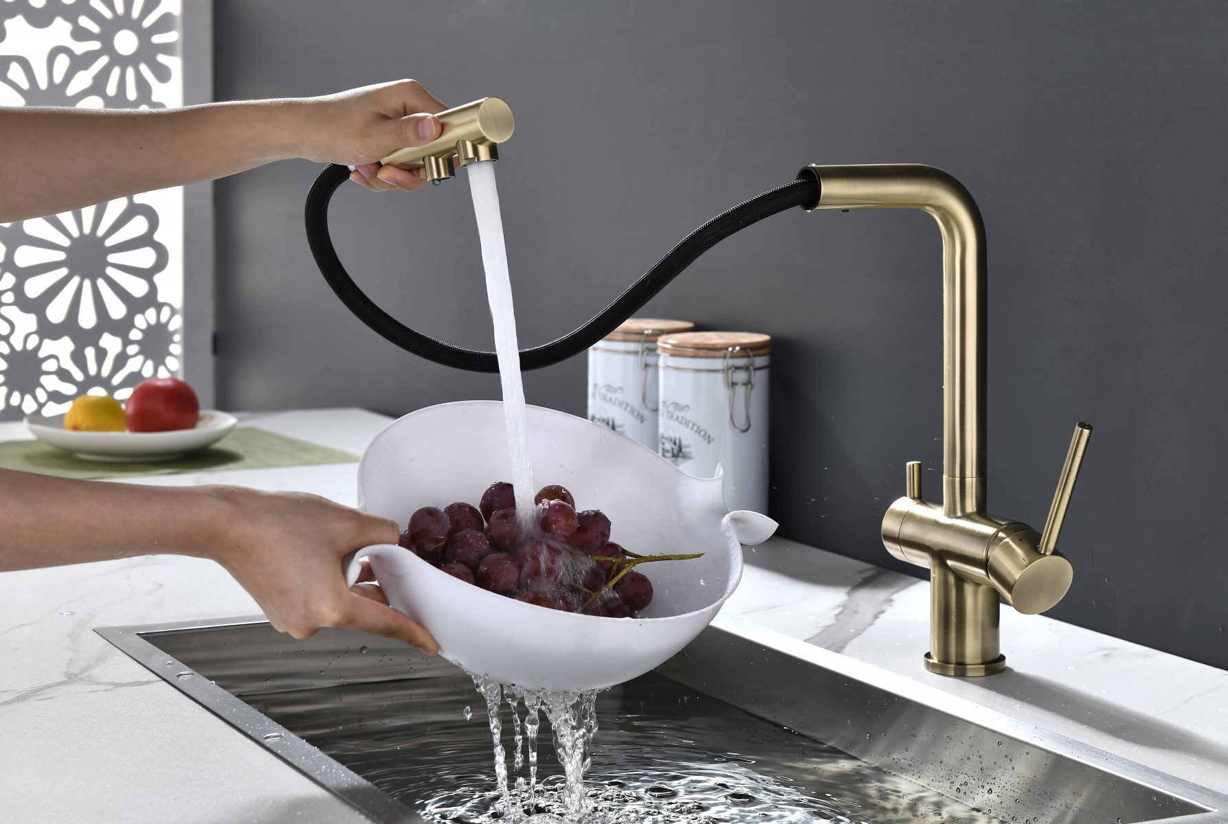 Смеситель для кухни под фильтр PAULMARK SERPENTINE, бронза, Se213222-BR — изображение 3