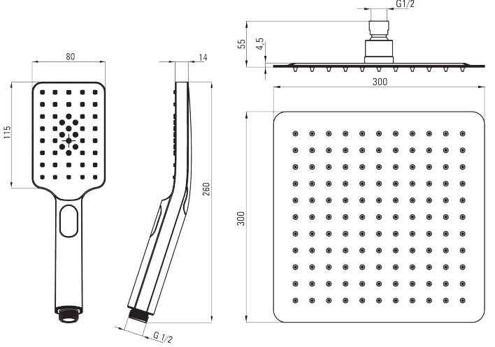 Душевая система скрытого монтажа DEANTE ANEMON NAC 09MP — изображение 5